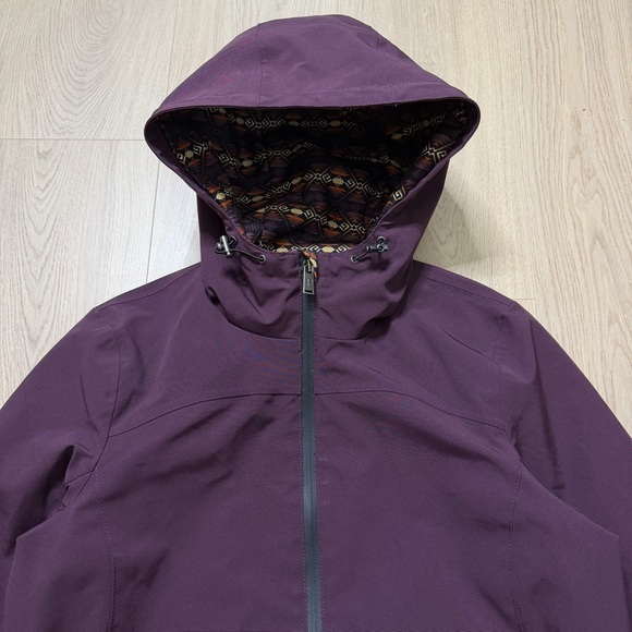 Pendleton Water Resistant Hooded Parka Rain Jacket Womens Small Plum Purple - Picture 2 of 13